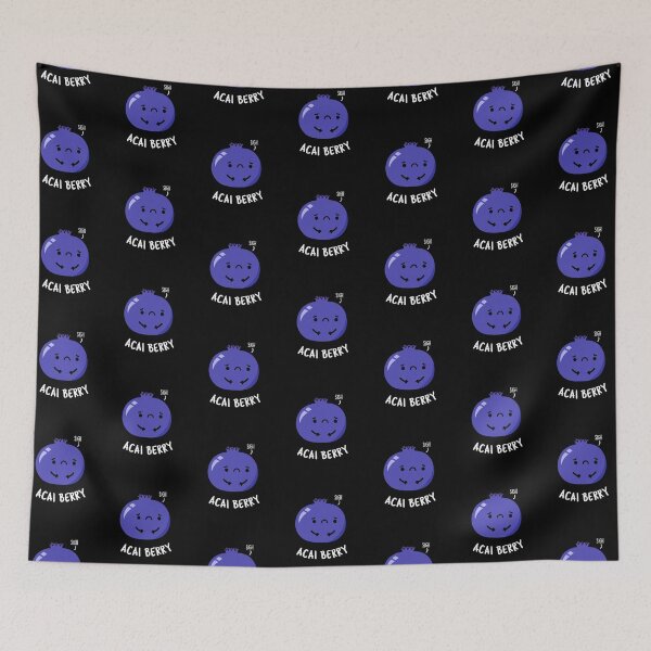 Item preview, Acai Berry Funny Fruit Puns (Dark BG) designed and sold by punnybone.