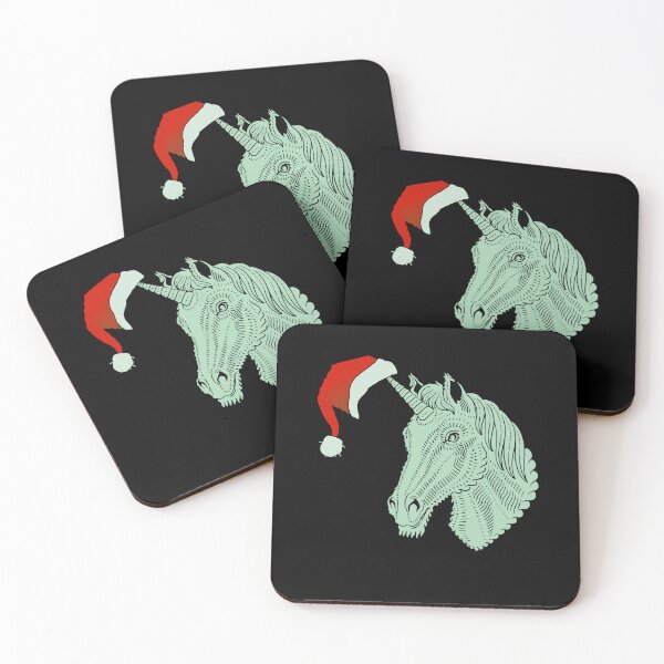 Item preview, Unicorn Santa, Funny, Wearing Hat On Horn designed and sold by artfulnotebook.