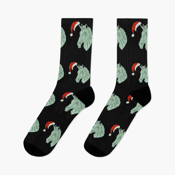 Item preview, Unicorn Santa, Funny, Wearing Hat On Horn designed and sold by artfulnotebook.