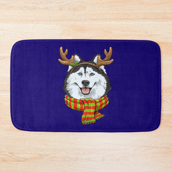 Artikelvorschau, Siberian Husky Hund Weihnachten Weihnachtsmann Rentier Xmas185 entworfen und verkauft von MichelCody.