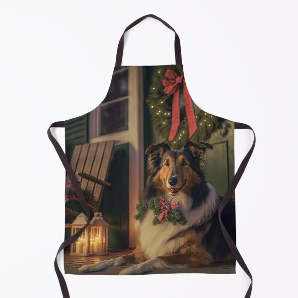 Item preview, Collie at the Winter Farmhouse designed and sold by cardinalhill.