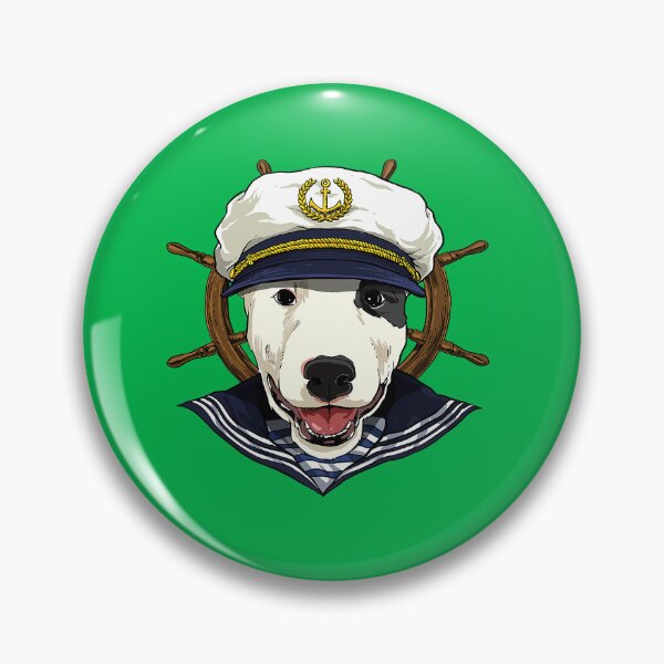 Item preview, Bull Terrier Sailor Boat Captain Bull Terrier Dog 147 designed and sold by MichelCody.