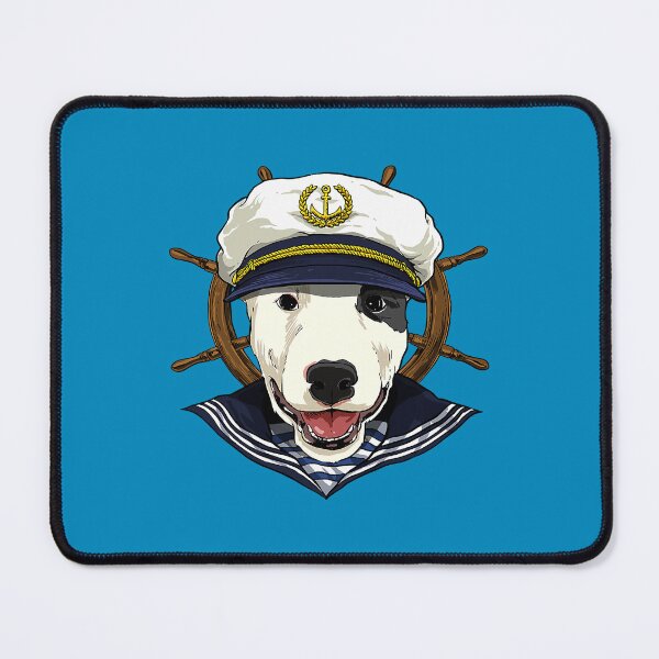 Item preview, Bull Terrier Sailor Boat Captain Bull Terrier Dog 147 designed and sold by MichelCody.