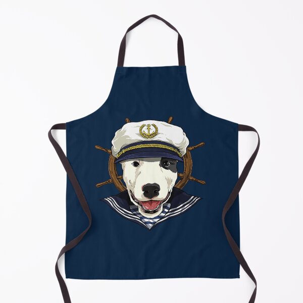 Item preview, Bull Terrier Sailor Boat Captain Bull Terrier Dog 147 designed and sold by MichelCody.