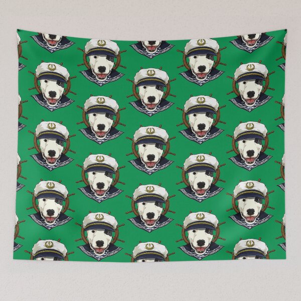 Item preview, Bull Terrier Sailor Boat Captain Bull Terrier Dog 147 designed and sold by MichelCody.