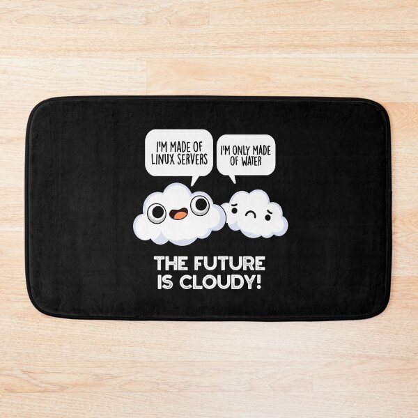 Item preview, The Future Is Cloudy Funny Computer Puns (Dark BG) designed and sold by punnybone.