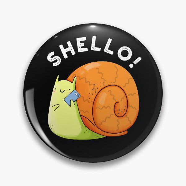 Item preview, Shello Funny Snail Puns (Dark BG) designed and sold by punnybone.