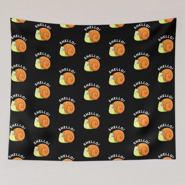 Item preview, Shello Funny Snail Puns (Dark BG) designed and sold by punnybone.