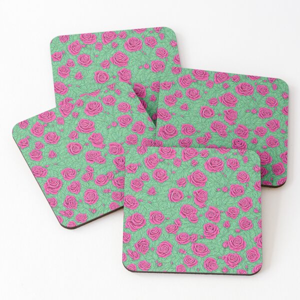 Item preview, Retro Pink Rose Pattern designed and sold by ArtzandDesignz.