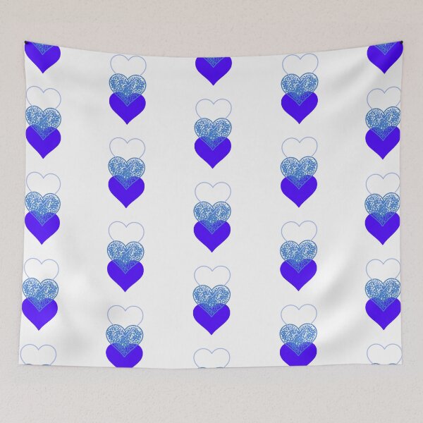 Item preview, Blue 3 Tier Hearts designed and sold by allyciaa.