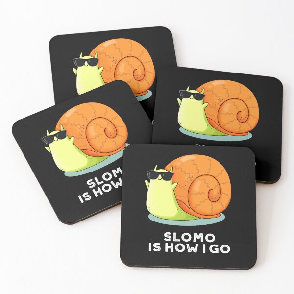 Item preview, Slomo Is How I Go Funny Snail Puns (Dark BG) designed and sold by punnybone.