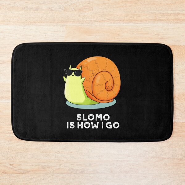 Item preview, Slomo Is How I Go Funny Snail Puns (Dark BG) designed and sold by punnybone.