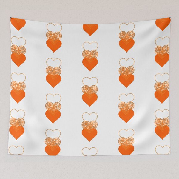 Item preview, Orange 3 Tier Hearts designed and sold by allyciaa.
