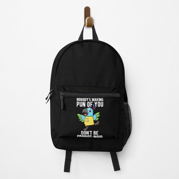 Item preview, Don't Be Parrot-noid Funny Parrot Puns (Dark BG) designed and sold by punnybone.