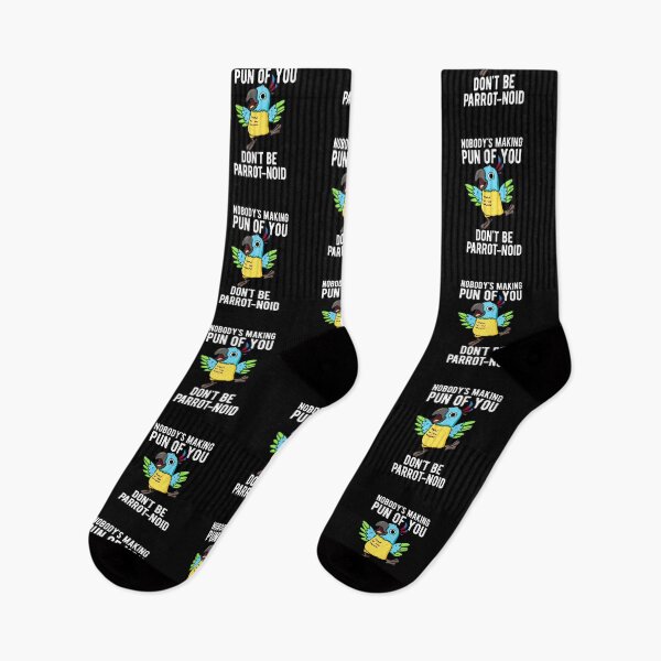 Item preview, Don't Be Parrot-noid Funny Parrot Puns (Dark BG) designed and sold by punnybone.