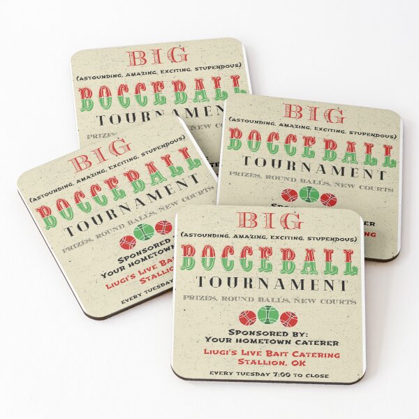 Item preview, Bocce Ball Tournament - funny retro poster or sticker designed and sold by hardscuffle.