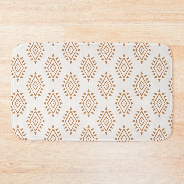 Artikelvorschau, hand drawn abstract aztec style symbol - cream and ochre entworfen und verkauft von Chelsea Jay.