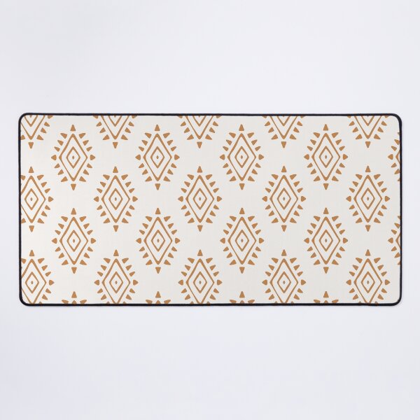 Artikelvorschau, hand drawn abstract aztec style symbol - cream and ochre entworfen und verkauft von Chelsea Jay.