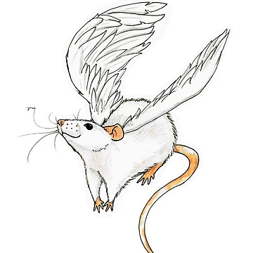 Artwork thumbnail, Flying Rattie by Gaia Rydahl Due Rosendahl