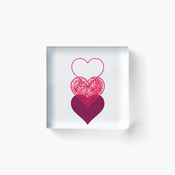 Item preview, Pink and Red 3 Tier Hearts designed and sold by allyciaa.