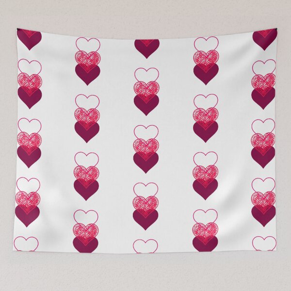 Item preview, Pink and Red 3 Tier Hearts designed and sold by allyciaa.