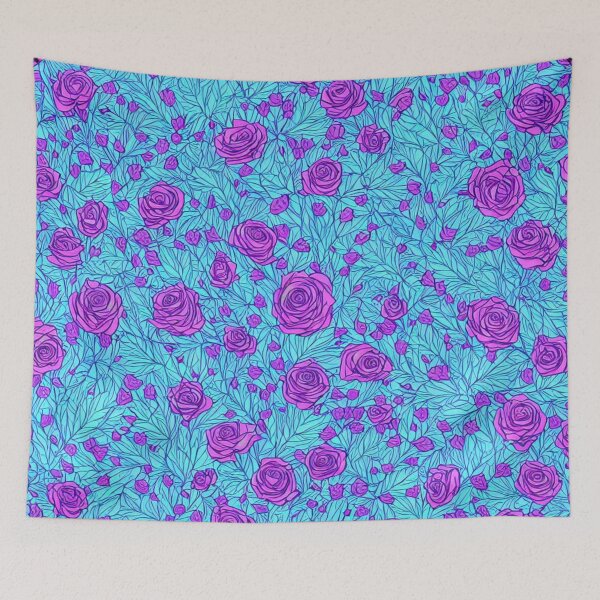Item preview, Vintage Purple Rose Pattern  designed and sold by ArtzandDesignz.