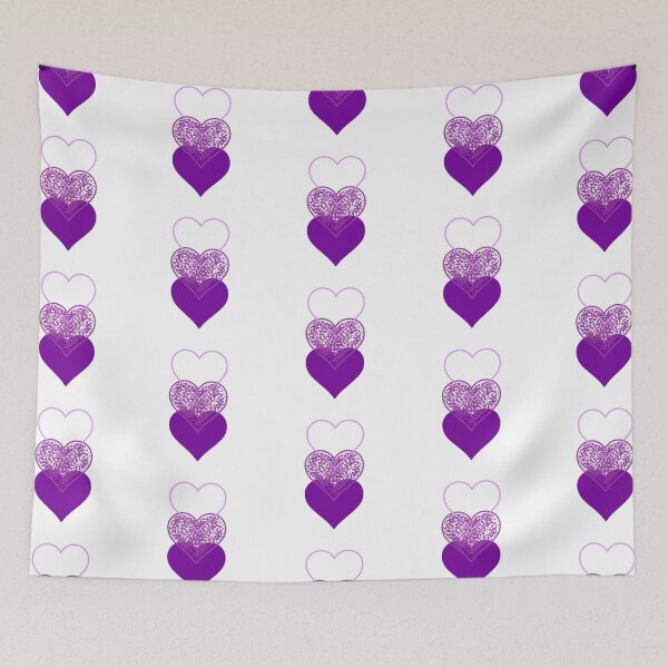 Item preview, Purple 3 Tier Hearts designed and sold by allyciaa.