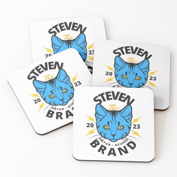 Item preview, STEVEN NAME: STEVEN QATAR STUDIO BRAND BLUE CAT FUNNY DESIGN. designed and sold by AlexRelax.