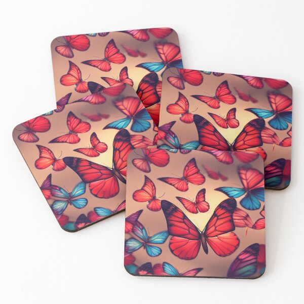Item preview, Red And Blue Butterflies #1 designed and sold by Unicorn Trainwreck.