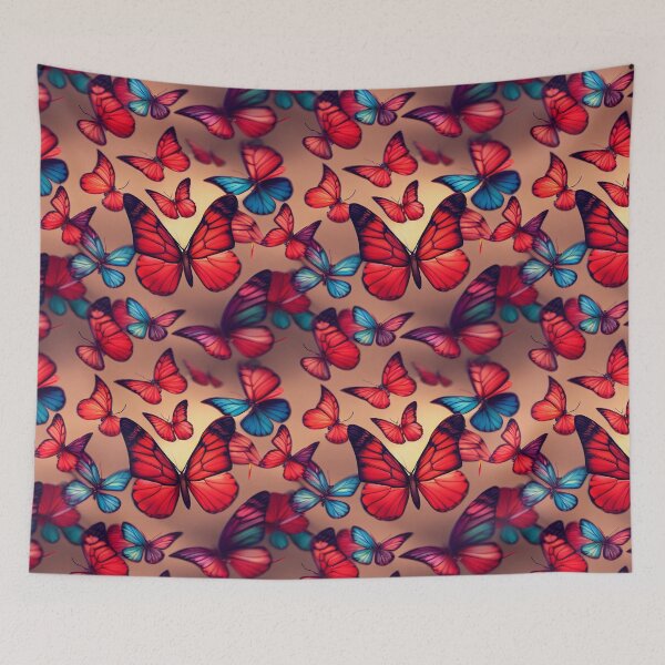 Item preview, Red And Blue Butterflies #1 designed and sold by Unicorn Trainwreck.