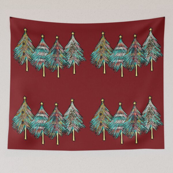 Item preview, 4 Christmas trees in the forest designed and sold by LeJeuneGifts.