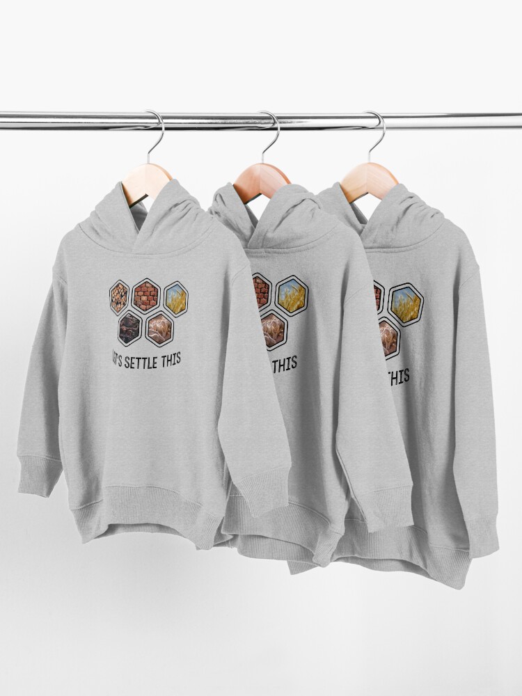 Alternate view of LET'S SETTLE THIS Settlers of Catan Toddler Pullover Hoodie
