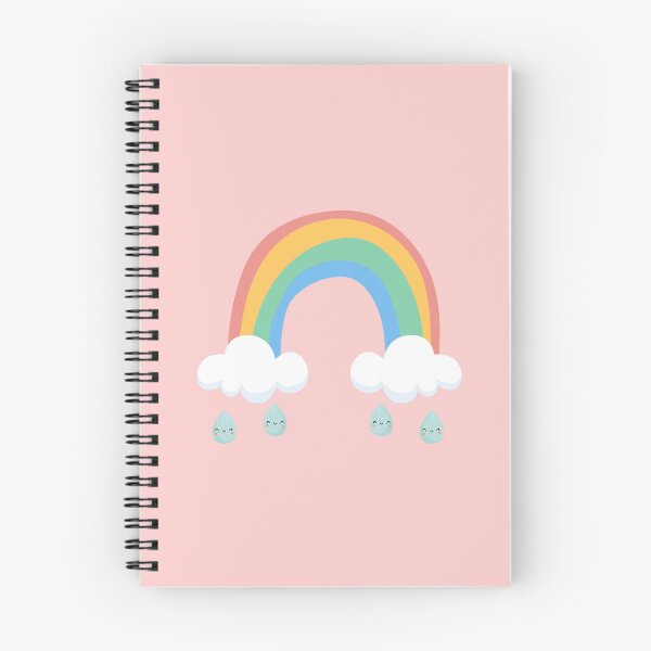 Item preview, Rainbow with Clouds and Happy Raindrops designed and sold by luckymooninc.