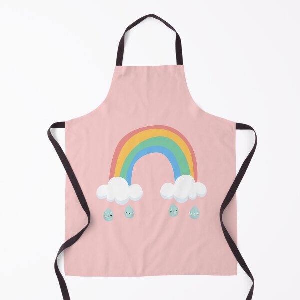 Item preview, Rainbow with Clouds and Happy Raindrops designed and sold by luckymooninc.