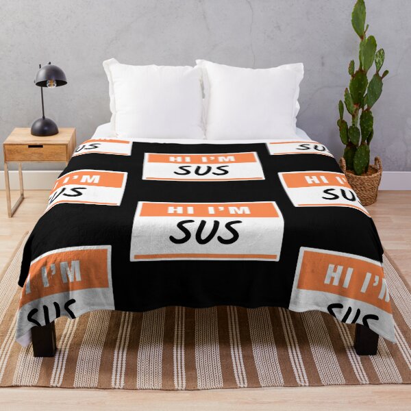 Item preview, Funny Sus Meme Name Tag Orange designed and sold by 622Strands.