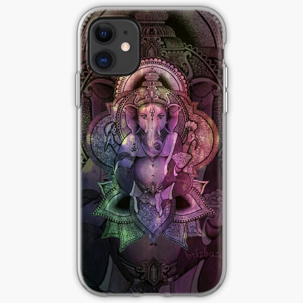 Ganesha color2 - black iPhone Soft Case
