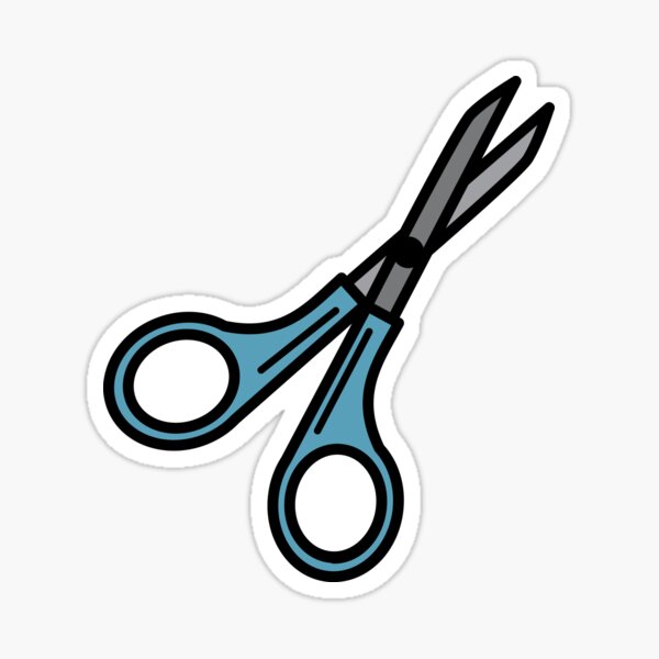 Tijeras del Barbero Pegatina