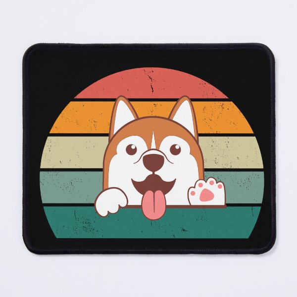 Item preview, Dog Retro Classic Vintage Sunset Rainbow designed and sold by luckymooninc.