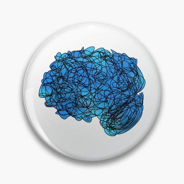 Item preview, Blue Colorful Mental Health Psychology Psych Brain Cerebral Cerebrum Cortex Neuro Neuroscience designed and sold by hopecope.