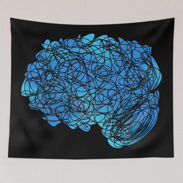 Item preview, Blue Colorful Mental Health Psychology Psych Brain Cerebral Cerebrum Cortex Neuro Neuroscience designed and sold by hopecope.
