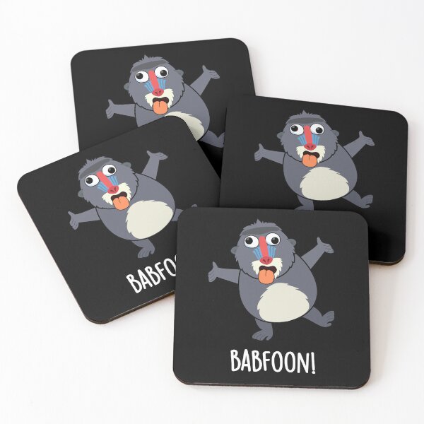 Item preview, Bab-foon Baffoon Funny Baboon Puns (Dark BG) designed and sold by punnybone.