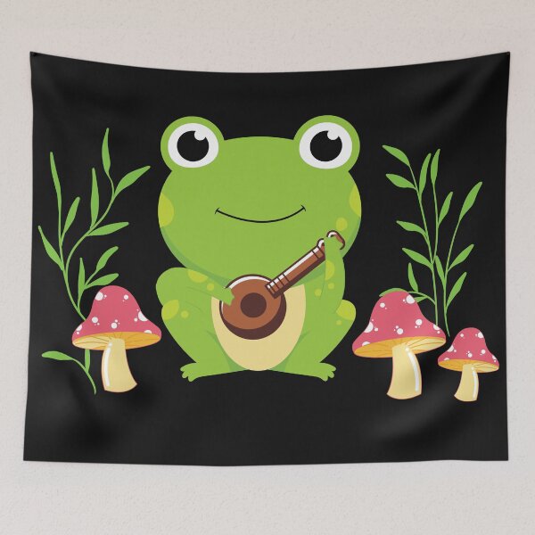 Item preview, frog and mushroom designed and sold by hieuhieustore.