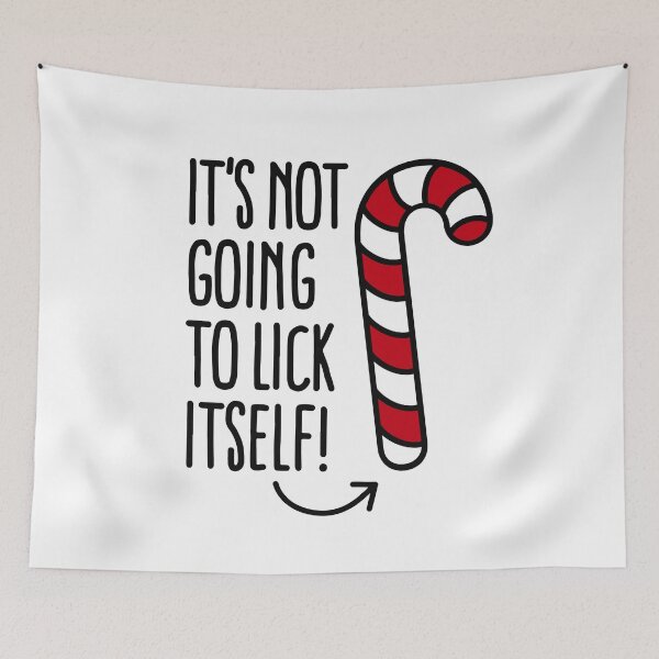 Item preview, It’s not going to lick itself (candy cane) designed and sold by LaundryFactory.