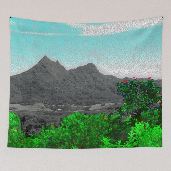 Item preview, Olomana from Pali Lookout, Oahu, Hawaii designed and sold by NJartbyNJacobson.