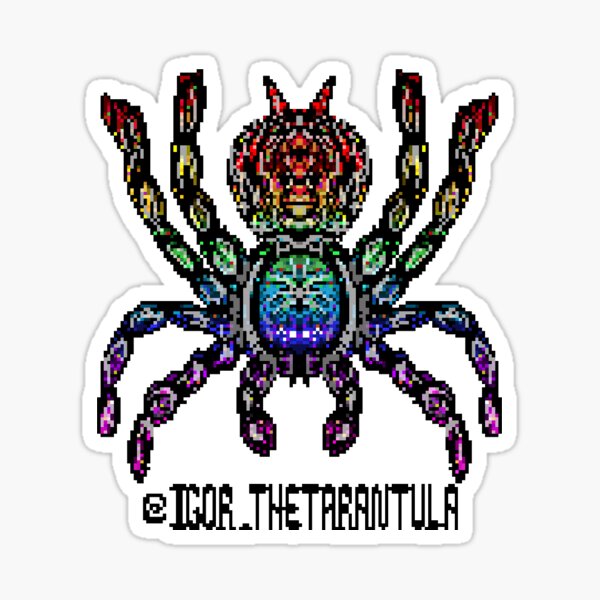 Item preview, Rainbow Tarantula Pixel Art designed and sold by IgorAndMore.
