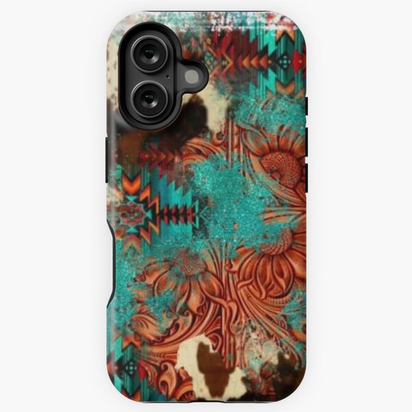 Turquoise Dreams Print iPhone Tough Case