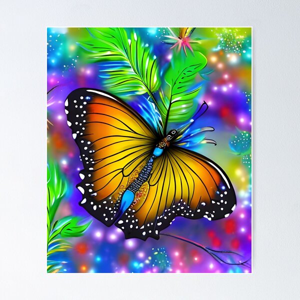 Diamond Painting Butterfly And Rose Flowers Lovely Design Canvas Wall  Decoration