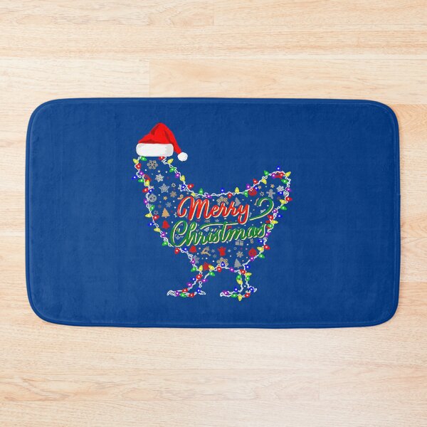 Item preview, Merry Christmas Chicken Funny Chicken Santa Hat Lights Xmas358 designed and sold by Akshajwhetstone.