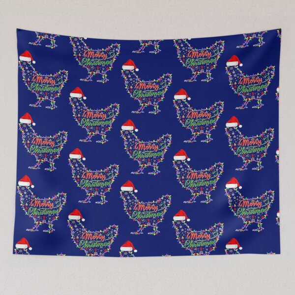 Item preview, Merry Christmas Chicken Funny Chicken Santa Hat Lights Xmas358 designed and sold by Akshajwhetstone.