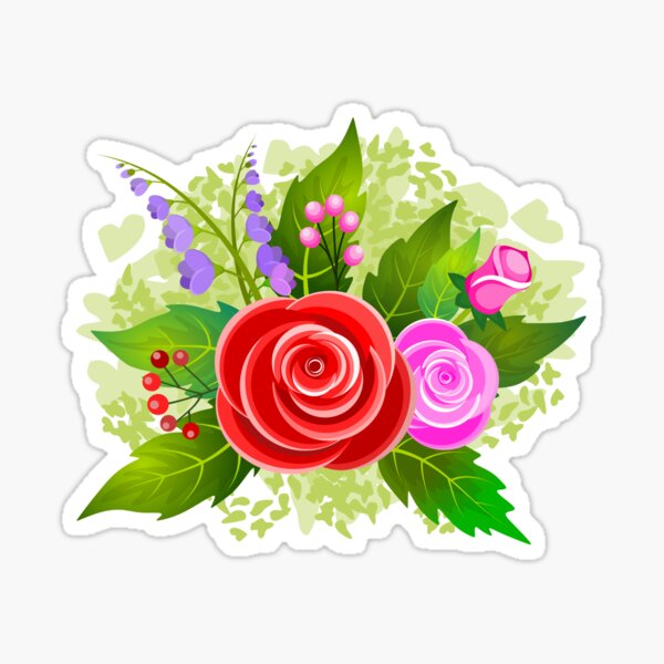 The Red Rose Sticker